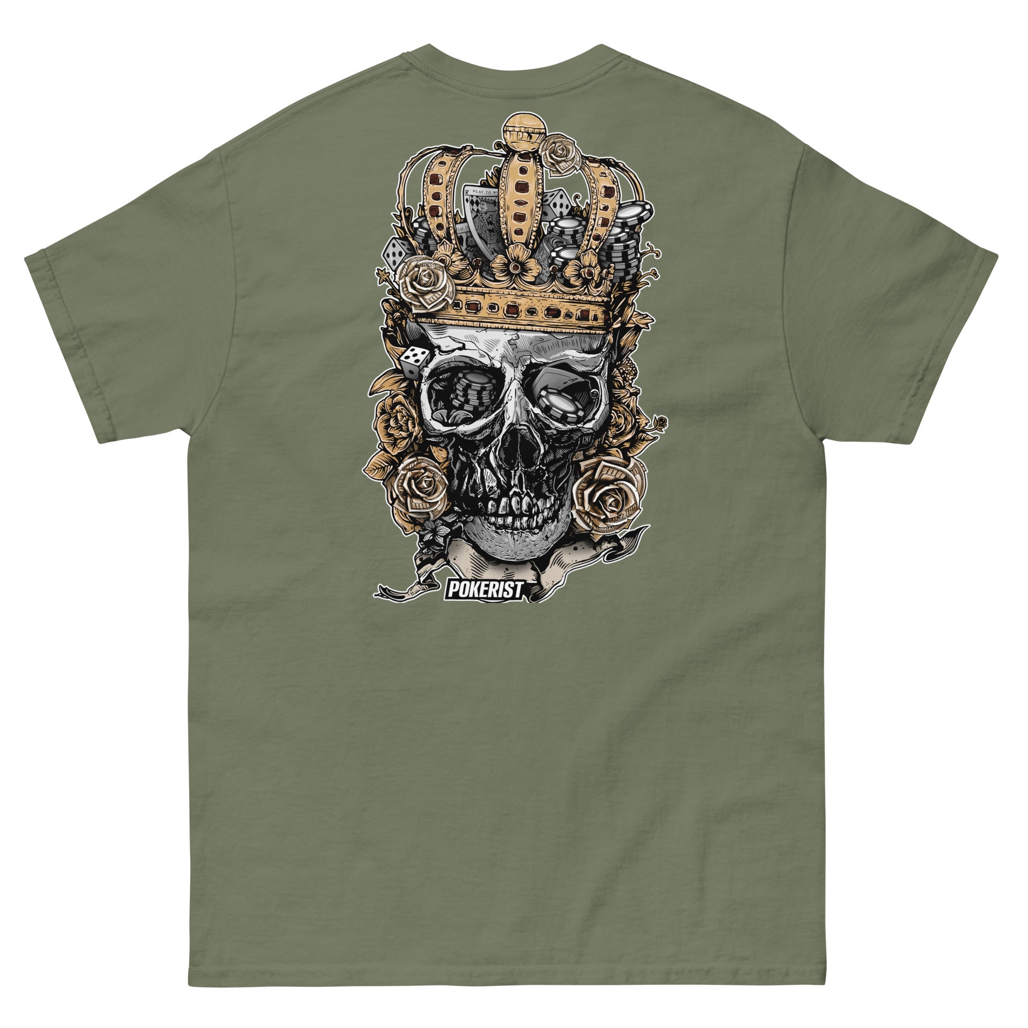 Skull Crown Back - Men's classic tee - Pokerist