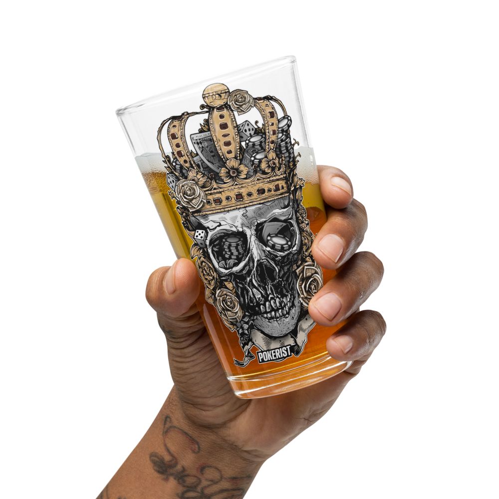 Skull Crown - Shaker pint glass