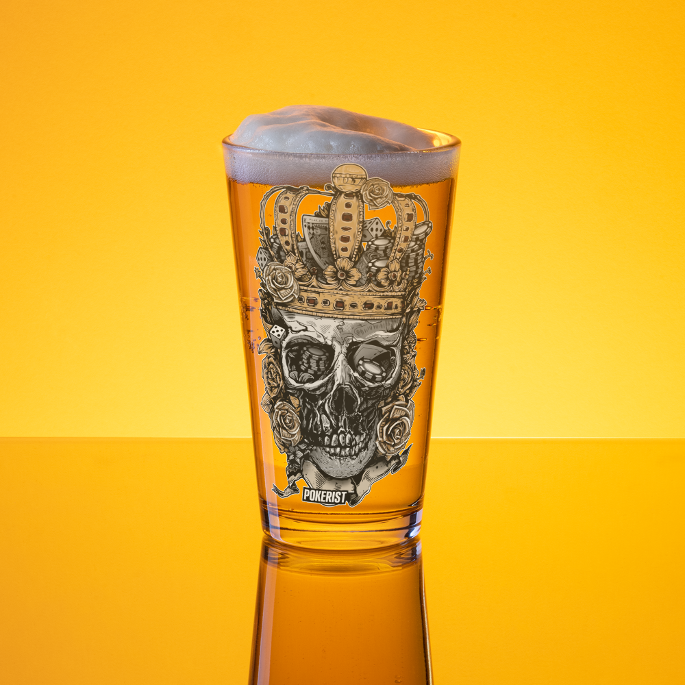 Skull Crown - Shaker pint glass