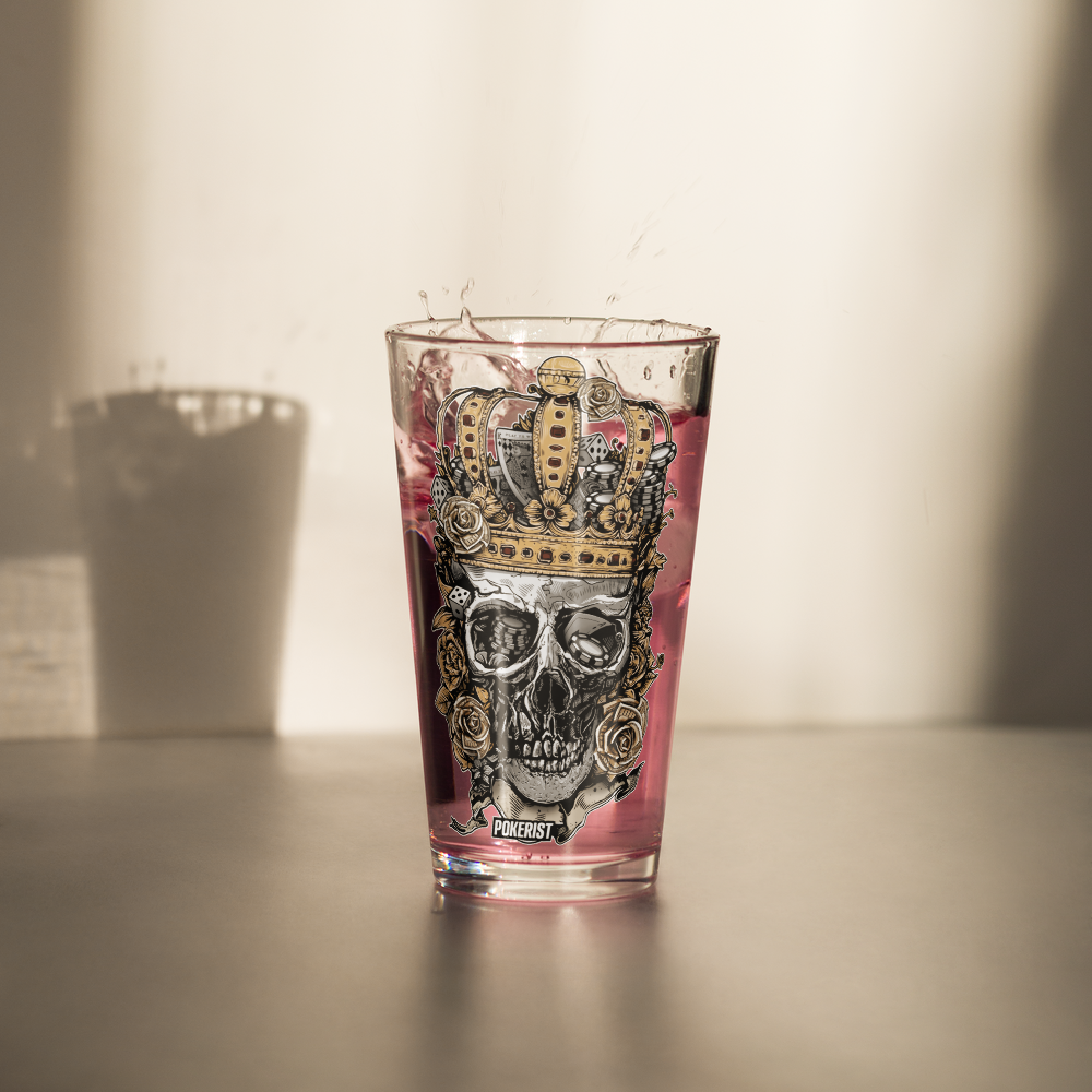 Skull Crown - Shaker pint glass