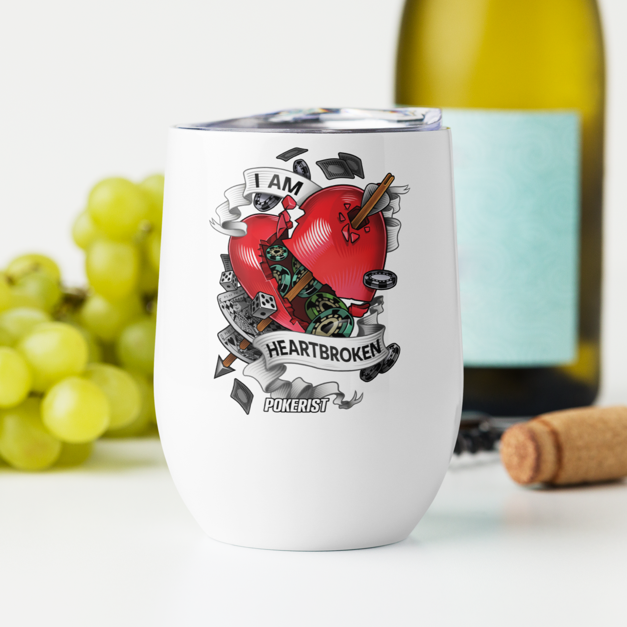 I Am Heartbroken - Wine tumbler