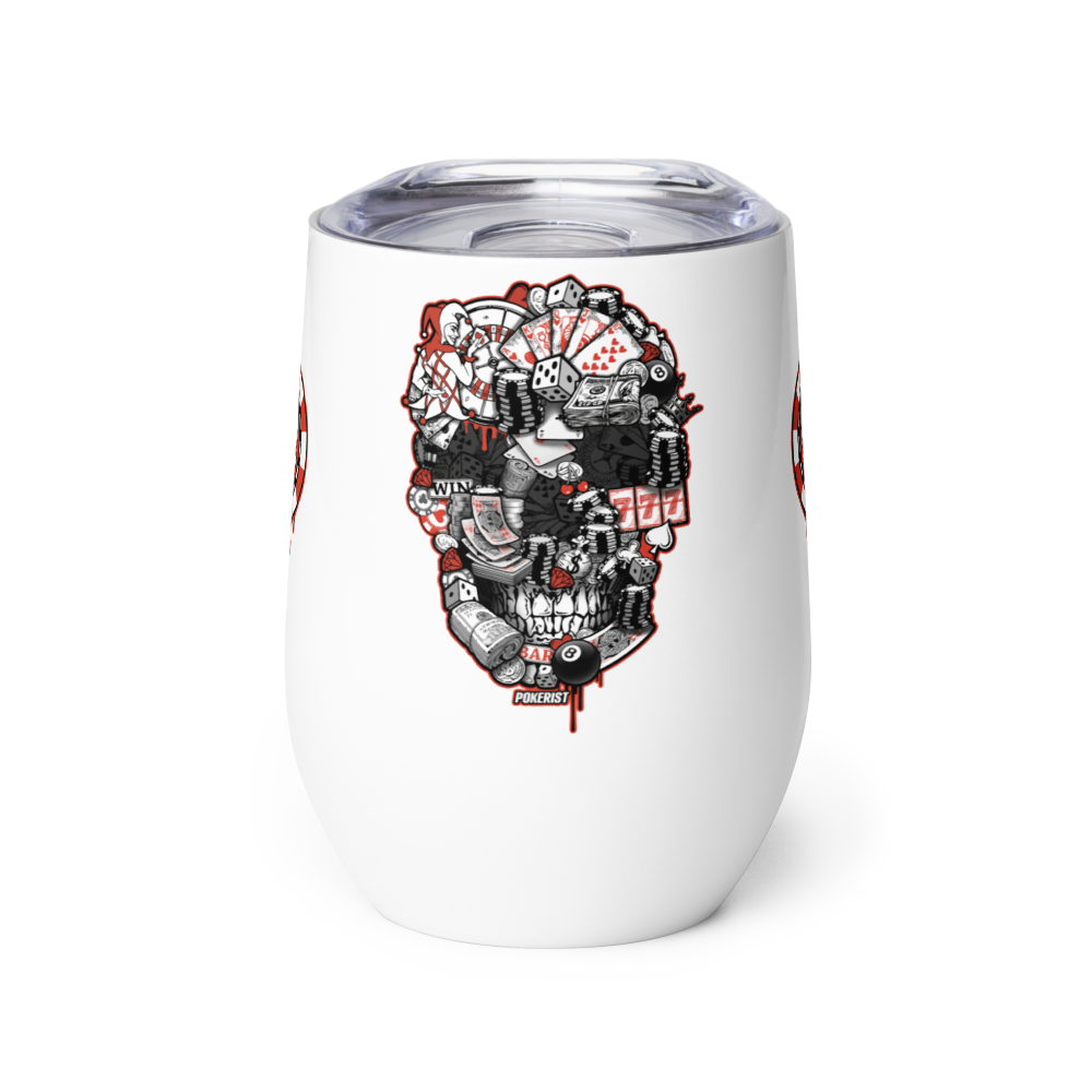 Skull Flat - Wine tumbler