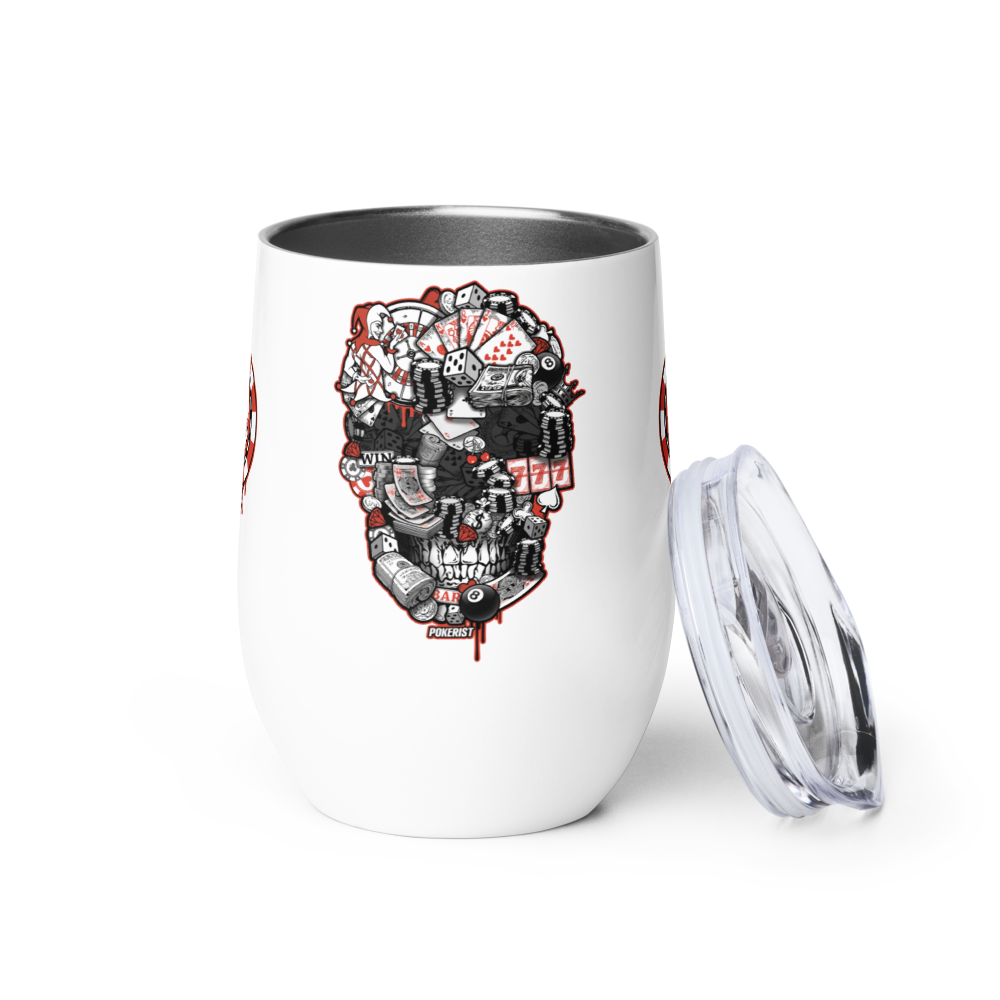 Skull Flat - Wine tumbler