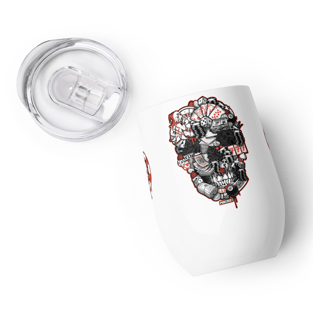 Skull Flat - Wine tumbler
