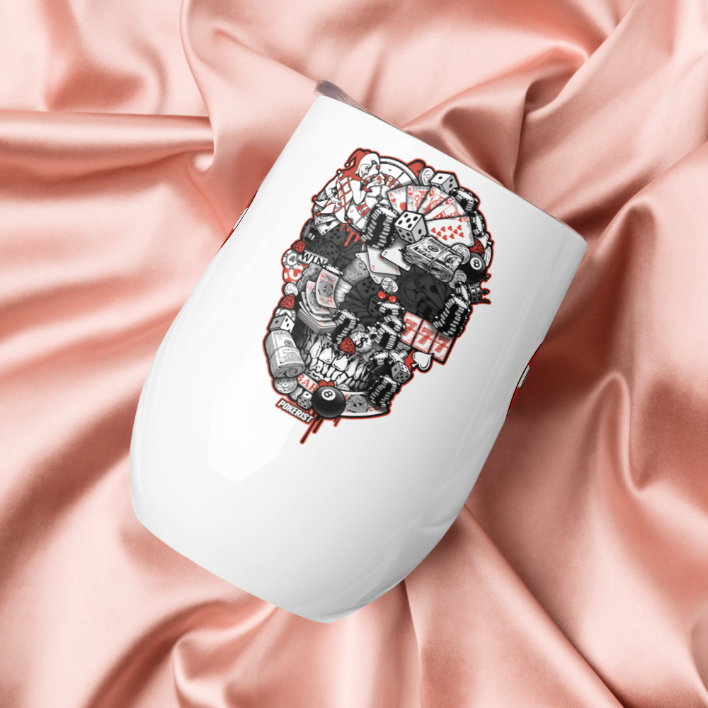 Skull Flat - Wine tumbler