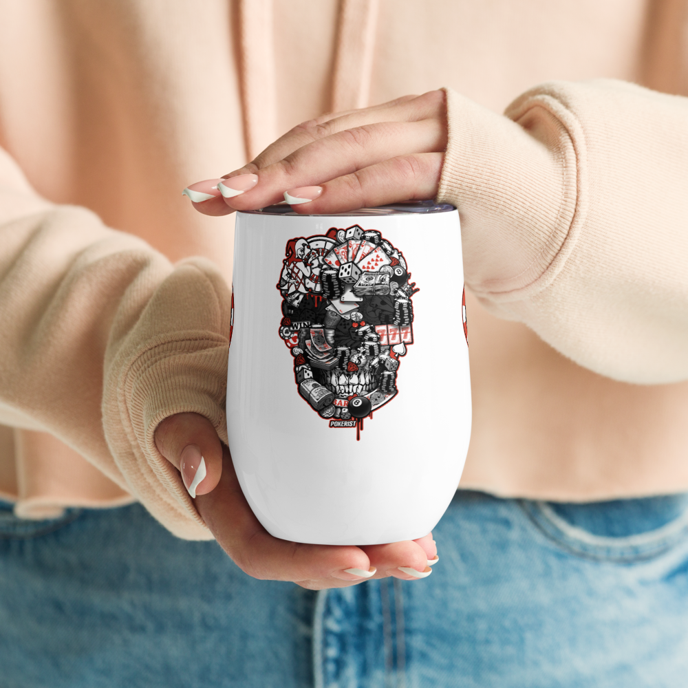 Skull Flat - Wine tumbler