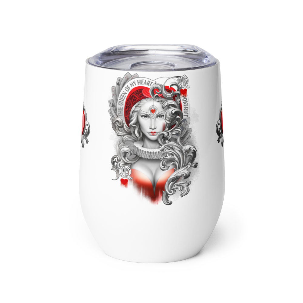 Queen Hearts - Wine tumbler