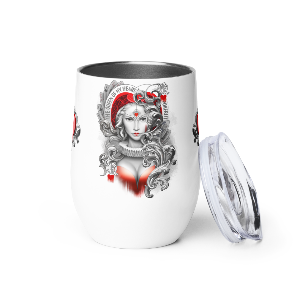 Queen Hearts - Wine tumbler