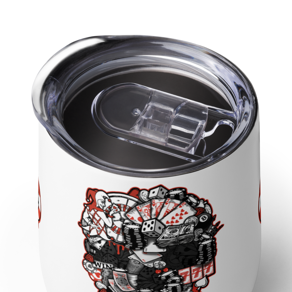 Skull Flat - Wine tumbler