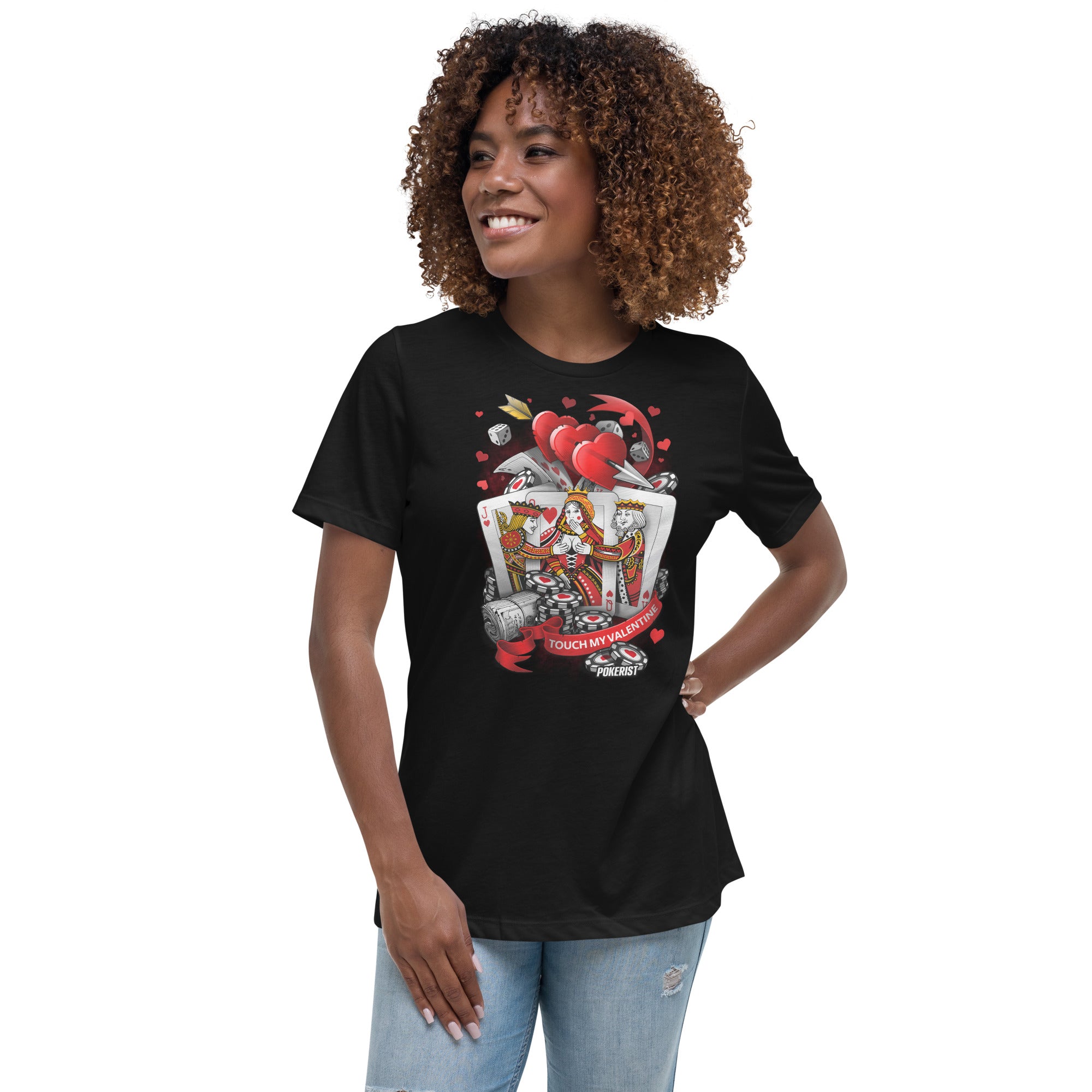 Touch My Valentine - Women's Relaxed T-Shirt - Pokerist