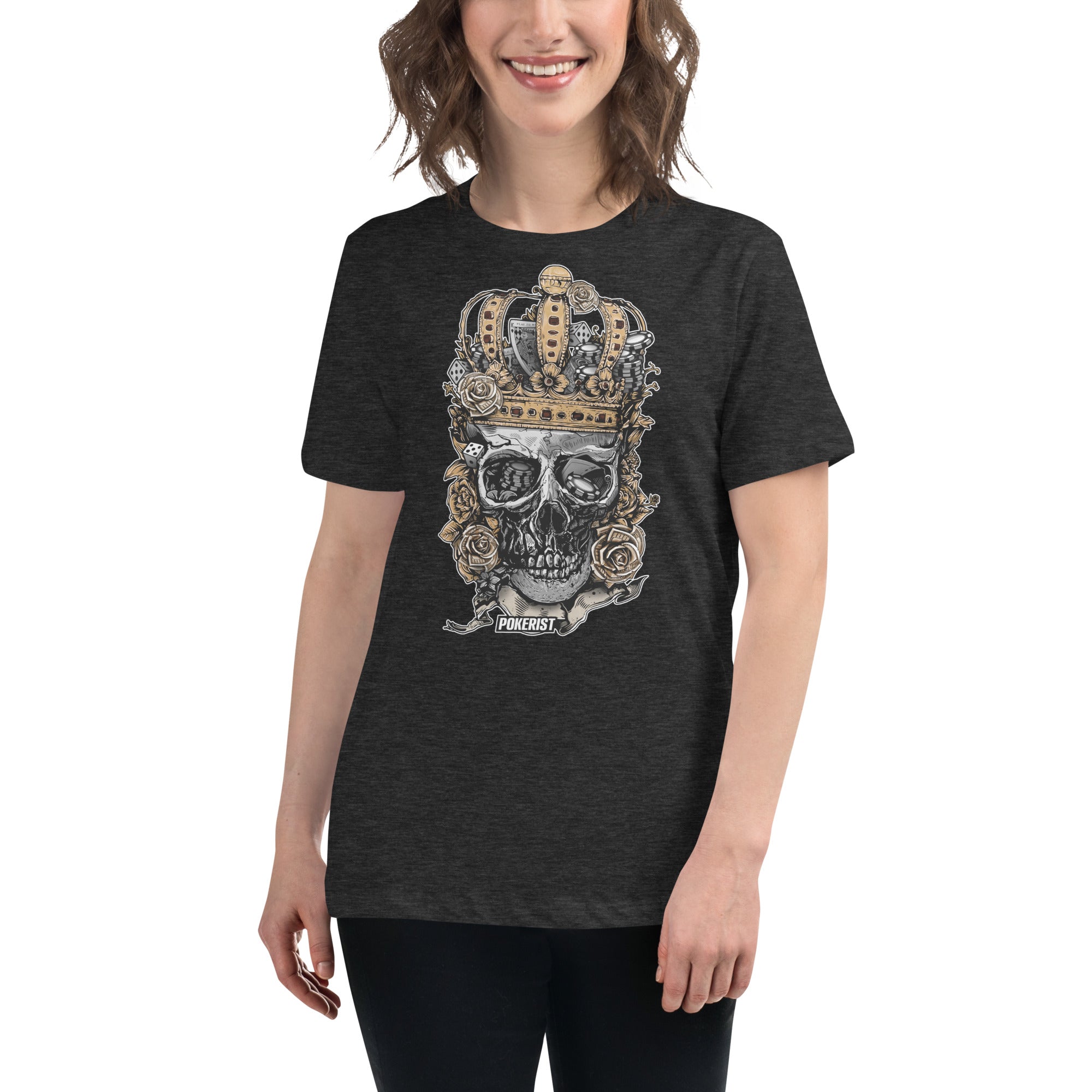 Skull Crown - Women's Relaxed T-Shirt - Pokerist