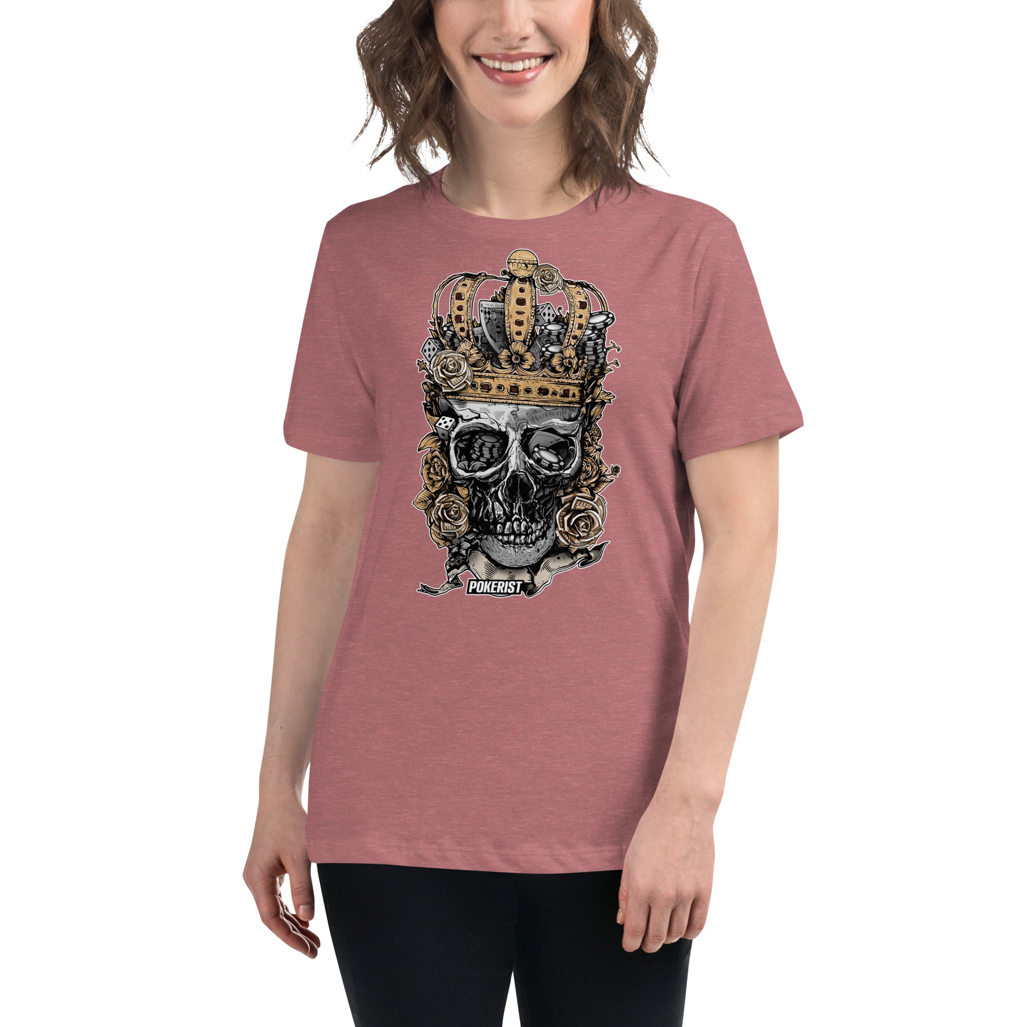 Skull Crown - Women's Relaxed T-Shirt - Pokerist