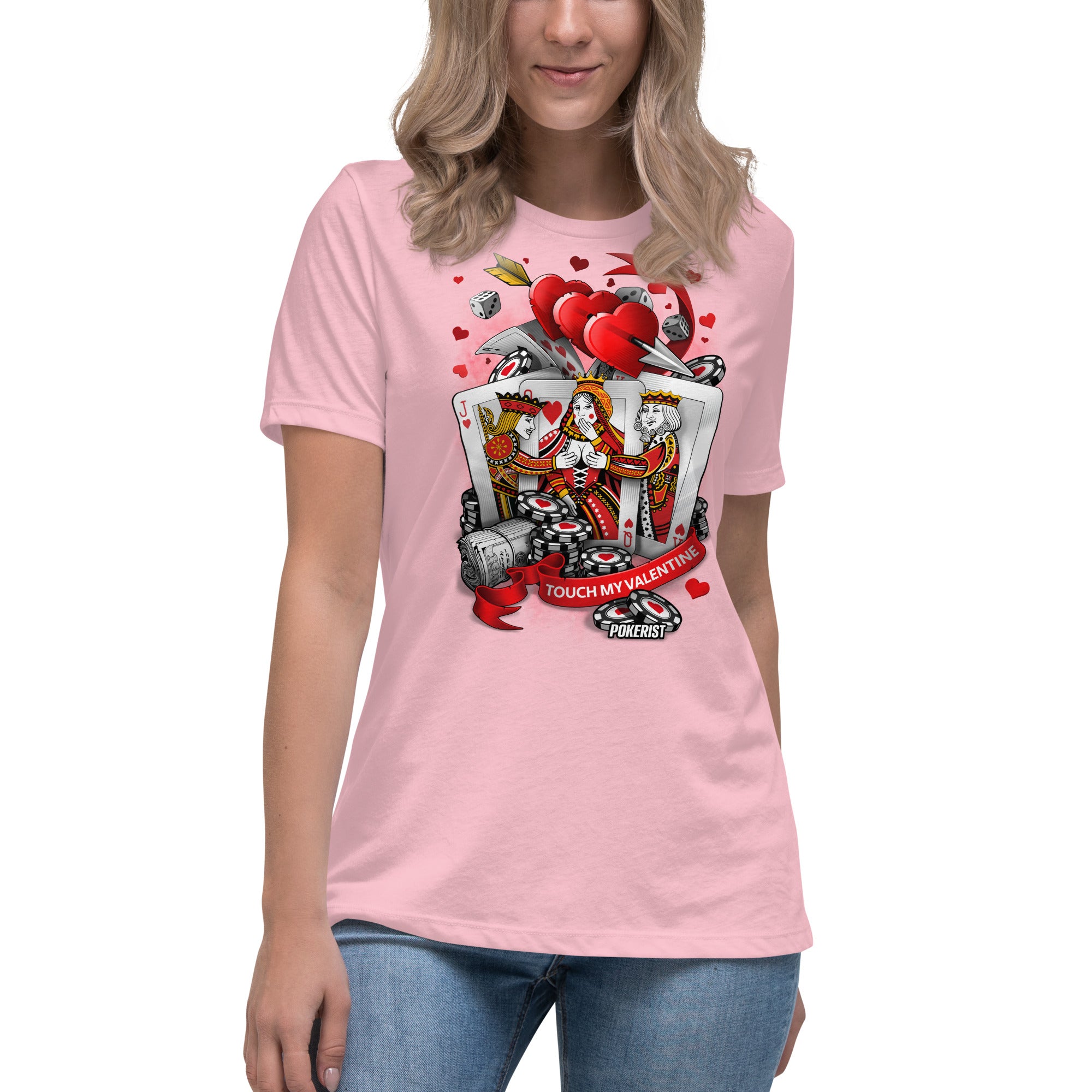 Touch My Valentine - Women's Relaxed T-Shirt - Pokerist