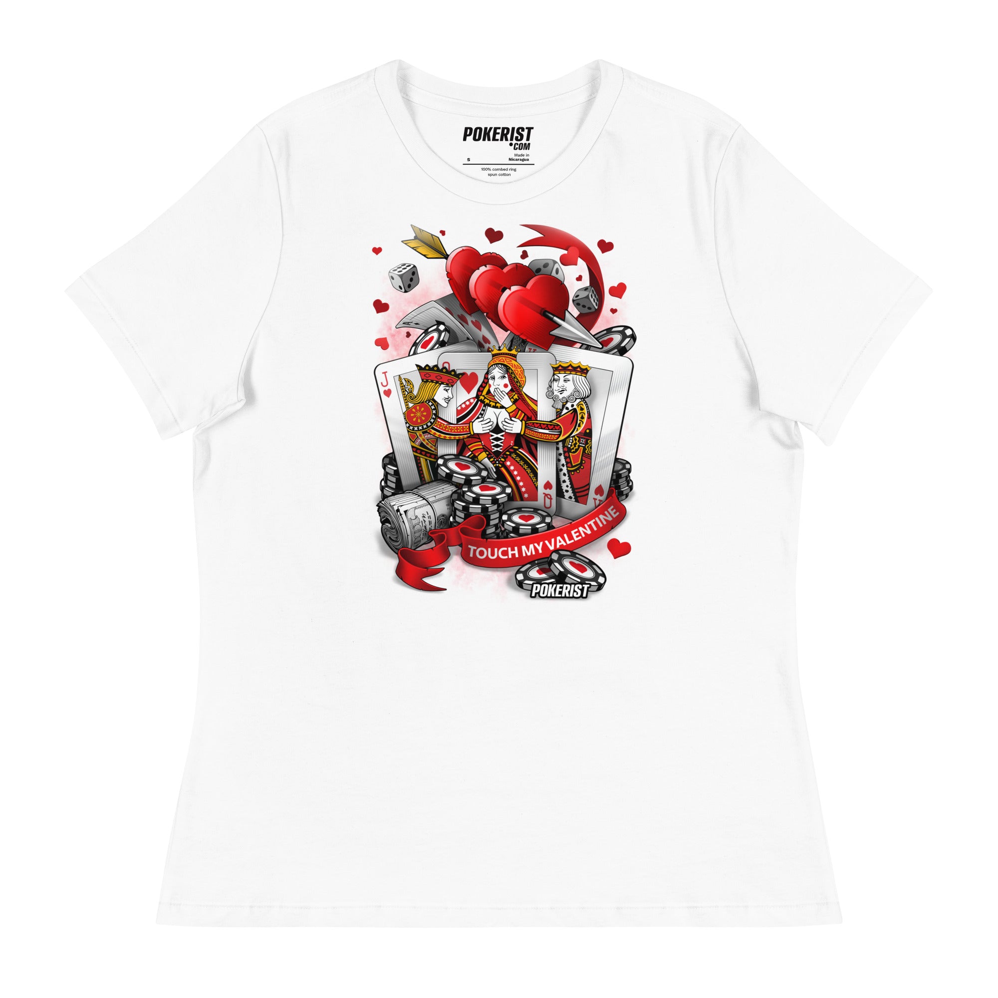 Touch My Valentine - Women's Relaxed T-Shirt - Pokerist