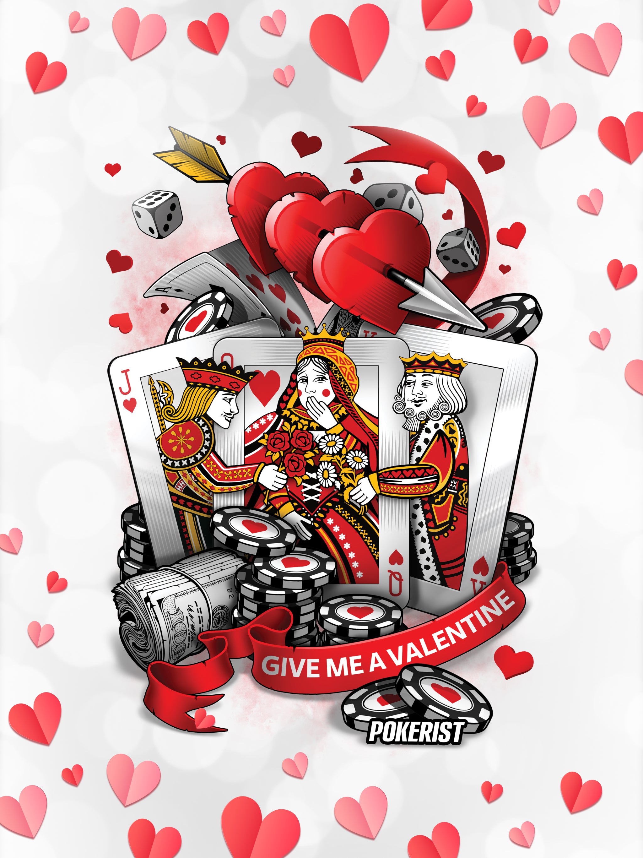 Give me a Valentine - Pokerist - Background, Digital Wallpaper